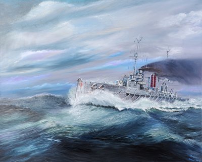 SMS Seydlitz enters Jutland 14:15 31st May 1916 by Unbekannt Unbekannt